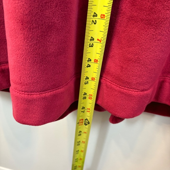 Eileen West Burgundy Red Velour Zip Robe - S/M - Picture 14 of 15